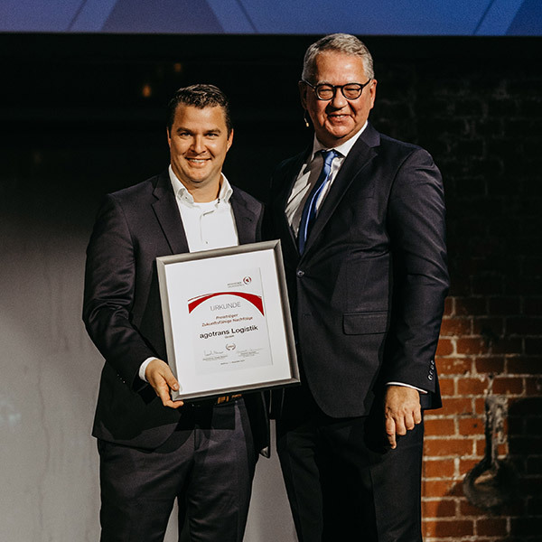 Dr. Thomas Wernig von agotrans Logistik GmbH ist Preisträger in der Kategorie »Zukunftsfähige Nachfolge« Hessischer Gründerpreis 2024