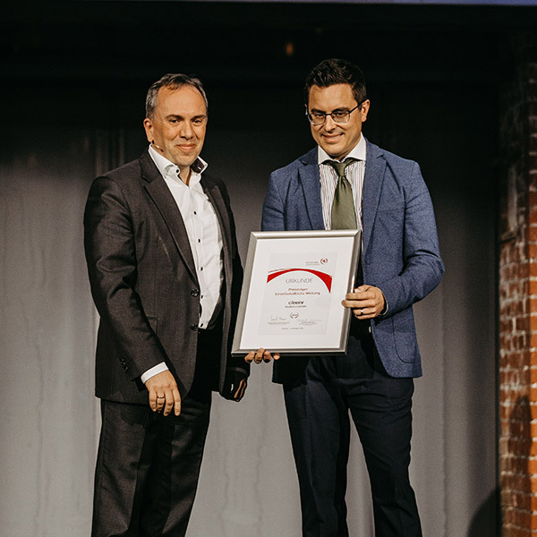 Victor Fischer von Sauber.io GmbH | Cleenr GmbH ist Preisträger bei Hessischer Gründerpreis 2024