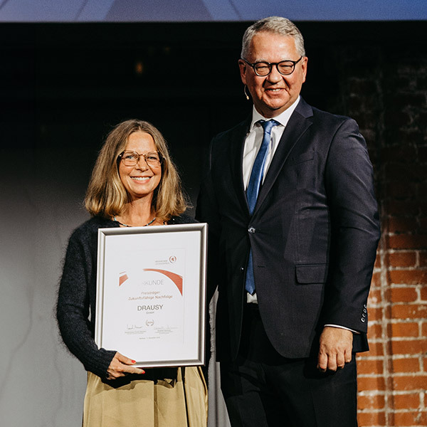 Cordula Jäger von der DRAUSY GmbH ist Preisträgerin bei Hessischer Gründerpreis 2024